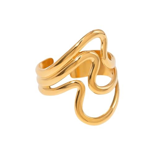 Gothics Styles Patchwork Form Ringe Fashion Accessoire Für Männer Und Frauen Einzigartige Designs Schmuckparty Lieferungen Geschenke Einzigartige Designringe Ringe von Uqezagpa