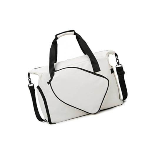 Große Sporttasche mit verstellbarem Schultergurt und speziellen Schuh-Organizern für das Fitnessstudio, Pendeln, unverzichtbarer kompakter Oxford-Stoff, Turnbeutel mit Schuhtasche, beige, Mass Beauty von Uqezagpa