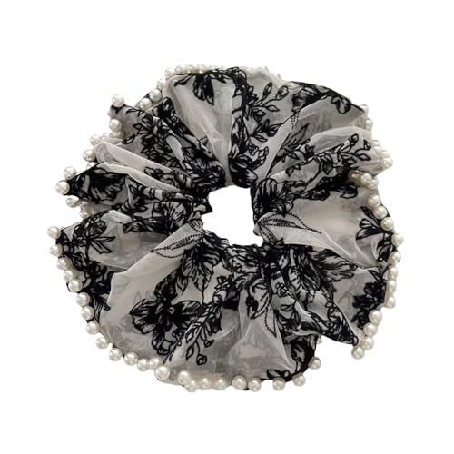 Haargummi mit Perlen, elastisches Haargummi, Vintage-Haarbänder, weibliches Zubehör von Uqezagpa