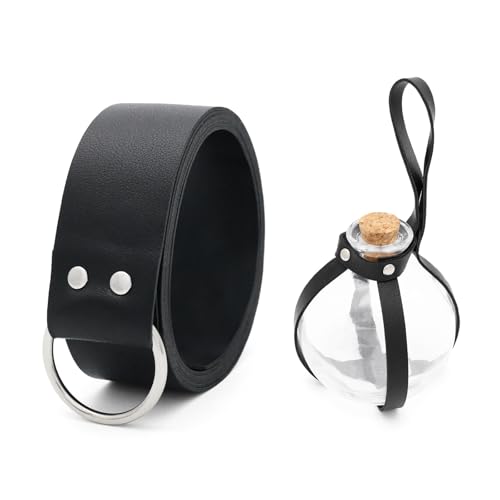 Halloween Mittelalter Ledergürtel Hüfttasche Trank Flasche Mittelalter Leder Seitentasche Zauberer Hüfttaschen Seitentasche, Cst009 1 von Uqezagpa