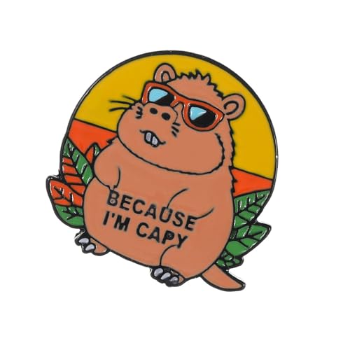 Handgefertigte Capybaras-Brosche in Tierform, für Damen und Mädchen, elegantes Anstecknadel, stilvolles Accessoire für Partys und Verabredungen, Geschenk für Tierliebhaber, Einheitsgröße, Wie von Uqezagpa