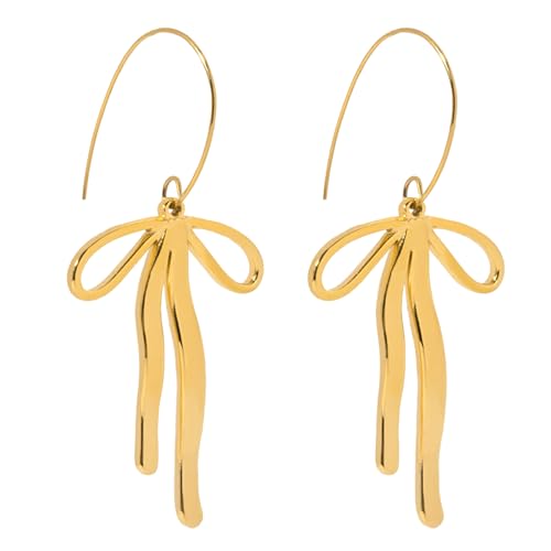 Handgefertigte Schleifen-Anhänger, Ohrringe, Schleife, baumelnde Ohrringe, stilvolles Ohr-Accessoire, zartes Accessoire für Damen und Mädchen, zarter Ohrschmuck, B, Wie beschrieben, Wie beschrieben von Uqezagpa