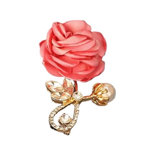 Handgemachte Rosenbrosche Mit Funkelnden Strassstils Stilvolle Lappelnadel Für Abendkleider Und Business Kleidung Hochzeitskleideraccessoire von Uqezagpa