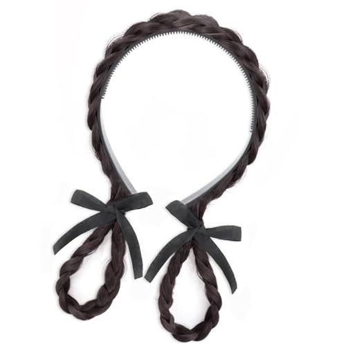 Hasenohren Haarband mit Zöpfen Haltbarkeit Haarteil Damen Stirnbänder für Mädchen und Damen von Uqezagpa