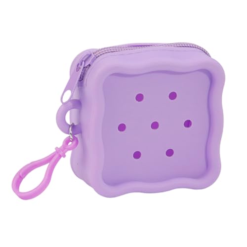 Kinderfreundliche Geldtasche mit Reißverschluss, weiches Silikon, weiche Kleingeldtaschen für Münzkarten, Schlüsselanhänger, den täglichen Gebrauch, Miniatur-Geldbörse mit Reißverschluss für Damen von Uqezagpa