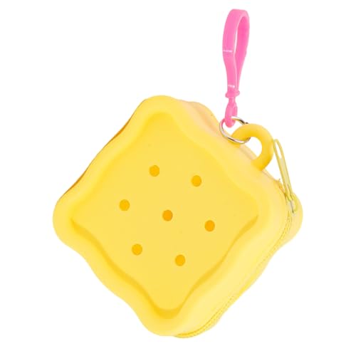 Kinderfreundliche Geldtasche mit Reißverschluss, weiches Silikon, weiche Kleingeldtaschen für Münzkarten, Schlüsselanhänger, den täglichen Gebrauch, Miniatur-Geldbörse mit Reißverschluss für Damen von Uqezagpa