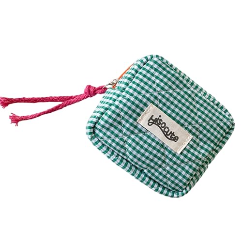 Kleine Make-up-Tasche für Geldbörse, Minis, Kosmetik, Kosmetiktasche, Damen, Reisen, Münzbeutel, Damenbinden, Aufbewahrung, Lippenstifttasche, grün, Mass Beauty von Uqezagpa