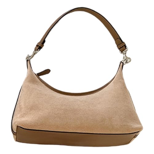 Lässige Damen-Handtasche, Mehrzweck-Umhängetasche, Unterarm-Geldbörse, modisches Accessoire für den täglichen Gebrauch, elegante Stofftasche, aprikose, One Size von Uqezagpa