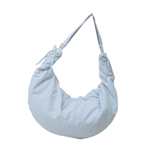 Lässige Damen-Umhängetasche, koreanischer Stil, Umhängetasche, einfache Knödel, große Kapazität, Messenger für Reisen, große Kapazität, Schulterknödel, koreanischer Stil, Crossbody, blau, One Size von Uqezagpa