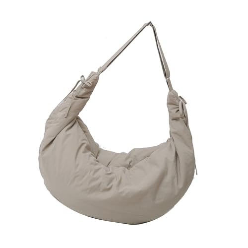 Lässige Damen-Umhängetasche, koreanischer Stil, Umhängetasche, einfache Knödel, große Kapazität, Messenger für Reisen, große Kapazität, Schulterknödel, koreanischer Stil, Crossbody, khaki, One Size von Uqezagpa