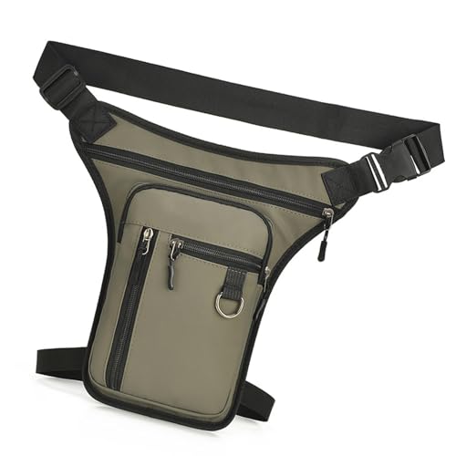 Leichte ergonomische Hüfttasche mit Reißverschlussfächern, Stoff-Beingürteltasche, große Schultertasche zum Laufen, Radfahren, Taille mit Fächern, gold, Mass Beauty von Uqezagpa