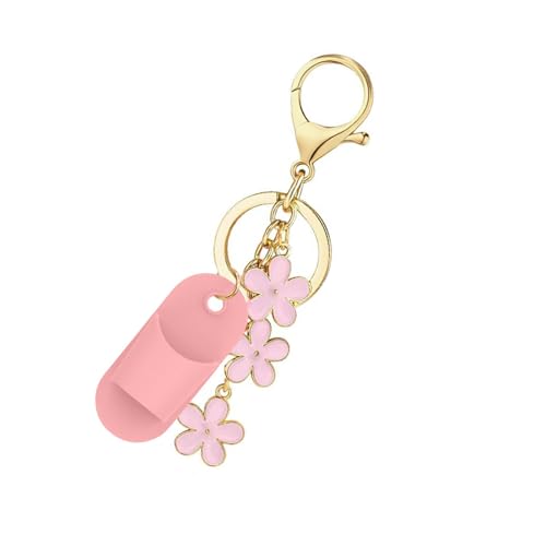Lipgloss-Schlüsselanhängerhalter, Kosmetik-Aufbewahrungslösung, beschäftigte Frauen, Kettenkappe für und Balsam, reisefreundlicher Halter, Pk, Einheitsgröße von Uqezagpa