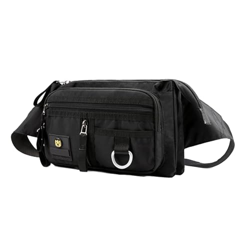 Mehrschichtige Gürteltasche für Damen und Herren, Umhängetasche mit verstellbarem Riemen, wasserabweisend, Brusttasche, große Kapazität, Crossbody, mehrschichtiger Bauchtasche, Schwarz , Mass Beauty Mehrschichtige Gürteltasche für Damen und Herren, Umhängetasche mit verstellbarem Riemen, wasserabweisend, Brusttasche, große Kapazität, Crossbody, mehrschichtiger Bauchtasche, Schwarz , Mass Beauty von Uqezagpa
