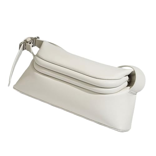 Mehrzweck-Achseltasche, umklappbare Oberseite, Schultertasche mit verstellbarem Riemen, Unterarm-Geldbörse für Büroangestellte und Studenten, große Kapazität, beige, One Size von Uqezagpa