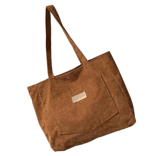 Mehrzweck-Damen-Handtasche aus Cord für Pendler, praktische Geldbörse, Schultertasche für Büro und den täglichen Gebrauch, tägliches Pendeln, hellbraun, One Size Mehrzweck-Damen-Handtasche aus Cord für Pendler, praktische Geldbörse, Schultertasche für Büro und den täglichen Gebrauch, tägliches Pendeln, hellbraun, One Size von Uqezagpa