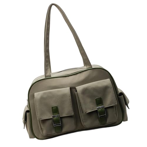 Moderne Nylon-Handtasche, funktionale Unterarm-Geldbörse, mehrere Aufbewahrungstaschen, kompaktes Reisefreundliches Design, Schultertaschen, Unterarmtasche, grün, One Size von Uqezagpa