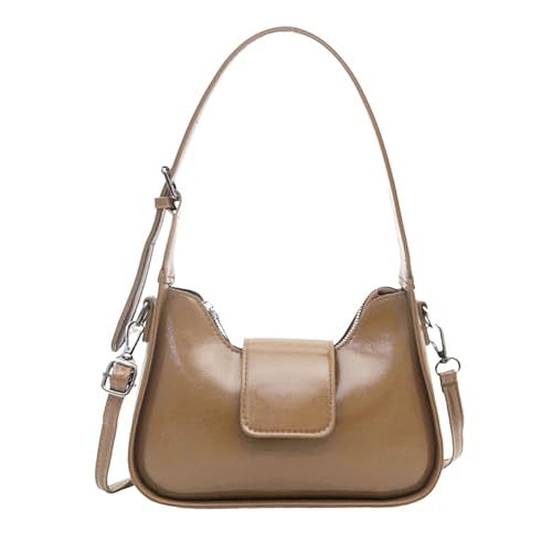 Moderne Umhängetasche aus PU-Leder für Damen, 2025, Frühlings-Unterarm-Geldbörse mit verstellbarem Riemen, Handtasche, lässige Schultertasche, khaki, One Size Moderne Umhängetasche aus PU-Leder für Damen, 2025, Frühlings-Unterarm-Geldbörse mit verstellbarem Riemen, Handtasche, lässige Schultertasche, khaki, One Size von Uqezagpa