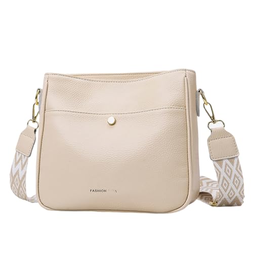 Modische Damen-Handtasche aus Leder, Schultertasche, Umhängetasche, bietet Komfort und Stil für den täglichen Pendler, stilvolle Damen-Handtasche, weiß, One Size Modische Damen-Handtasche aus Leder, Schultertasche, Umhängetasche, bietet Komfort und Stil für den täglichen Pendler, stilvolle Damen-Handtasche, weiß, One Size von Uqezagpa