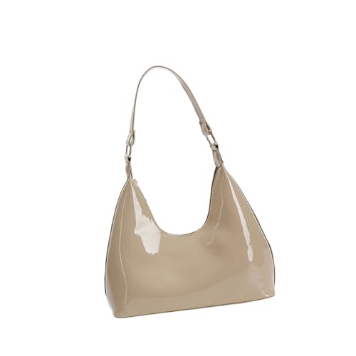 Modische Damen-Umhängetasche aus PU-Leder mit großem Fassungsvermögen, Unterarm-Geldbörse, für Arbeit und gesellschaftliche Zusammenkünfte, Achseltasche, khaki, One Size von Uqezagpa