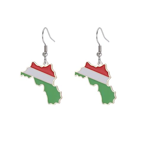 Modische Karten-Ohrringe, bunte Karte, inspiriert, Ohrringe, stilvolle Ohranhänger, Zubehör für abenteuerlustige Menschen, stilvolle Ohrringe, Gold, Wie beschrieben, Wie beschrieben von Uqezagpa