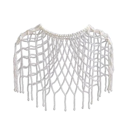 Modische Perlen-Halskette, Körperkette, Schal-Halsketten, zeigen Sie Ihre mit diesem einzigartigen Accessoire, das jedem Outfit einen Hauch von verleiht von Uqezagpa