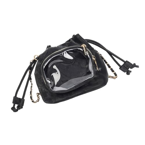 Modische Umhängetasche, PU-Handytasche, Crossbody-Tasche für Frauen, die einzigartige Stile auf dem Campus oder bei gesellschaftlichen Veranstaltungen suchen, Damen-Handygeldbörse, Schwarz , One Size von Uqezagpa