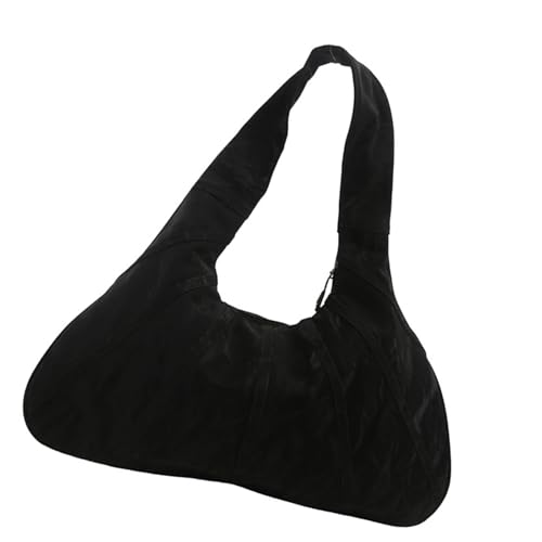 Modische einfarbige lässige Umhängetasche für Damen und Herren, praktische Unterarm-Geldbörse, großer Tragegriff oben, einfache Handtasche, Schwarz , One Size Modische einfarbige lässige Umhängetasche für Damen und Herren, praktische Unterarm-Geldbörse, großer Tragegriff oben, einfache Handtasche, Schwarz , One Size von Uqezagpa