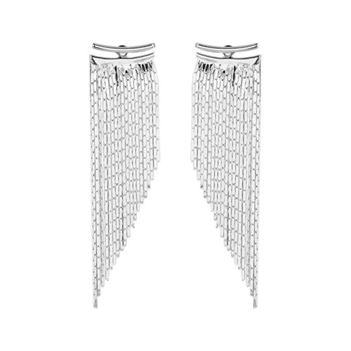 Modische lange Ketten-Ohrringe, Temperament-Quasten, Anhänger, Ohrringe, einfache Statement-Frau, Hochzeit, Party, Schmuck, übertriebener langer Tropfen, A, Wie beschrieben, Wie beschrieben von Uqezagpa