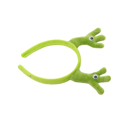 Plüsch-Haarreif mit Handflächen und Augen, Cartoon-Design, Musikfestival, für Damen, Mädchen, Make-up, lustiges Haarband für den täglichen Gebrauch von Uqezagpa
