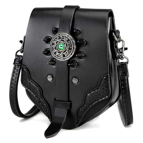 Punk Punk Umhängetasche für Frauen Böse Augen Muster Leder Crossbody Taschen Satchel für Musikfestivals und Street Styles täglichen Gebrauch Umhängetasche Punk Punk Umhängetasche für Frauen Böse Augen Muster Leder Crossbody Taschen Satchel für Musikfestivals und Street Styles täglichen Gebrauch Umhängetasche von Uqezagpa
