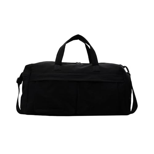 Reisetasche für Wochenendausflüge, Workout, Fitnessstudio, Tragetasche, mit Schuhfach, Schultertasche, wasserabweisend, Wochenendtasche, Übernachtungstasche, Schwarz , Mass Beauty von Uqezagpa