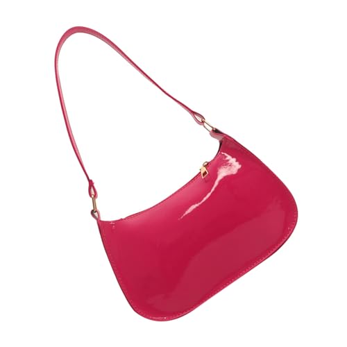 Retro PU Leder Umhängetasche für Frauen Elegant Unterarm Satchel Geldbörse Mode Abend Handtasche Achsel Leder Clutch Geldbörse, F, One Size von Uqezagpa