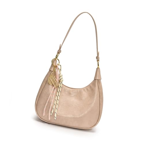 Retro-Umhängetasche für Damen, elegante Handtasche, PU-Leder, Unterarm-Geldbörse mit Seilgeflecht, Anhänger für Arbeit, Partys oder Date, PU-Leder-Handtasche, khaki, One Size Retro-Umhängetasche für Damen, elegante Handtasche, PU-Leder, Unterarm-Geldbörse mit Seilgeflecht, Anhänger für Arbeit, Partys oder Date, PU-Leder-Handtasche, khaki, One Size von Uqezagpa
