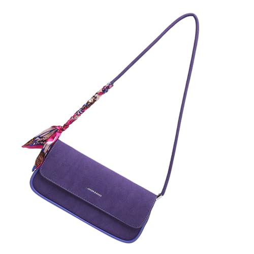 Schlichte Achseltasche für Damen und Mädchen, trendige Clutches Geldbörse, Pendlertasche, Retro-Schultertasche, PU-Leder, Achselhöhle, PU-Leder, Pendeln, einfache Buchstaben-Schulter, violett, One Schlichte Achseltasche für Damen und Mädchen, trendige Clutches Geldbörse, Pendlertasche, Retro-Schultertasche, PU-Leder, Achselhöhle, PU-Leder, Pendeln, einfache Buchstaben-Schulter, violett, One von Uqezagpa