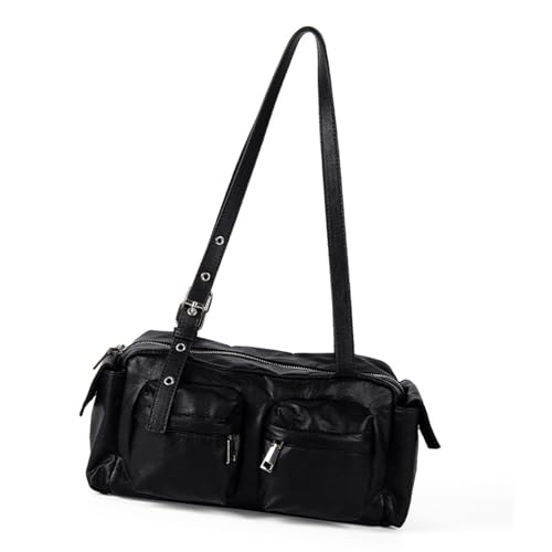 Schlichte Handtasche unter dem Arm, süße Clutches Geldbörse mit Reißverschluss, Schultertaschen für Frauen und Mädchen, trendige Unterarmtasche, Schwarz , One Size Schlichte Handtasche unter dem Arm, süße Clutches Geldbörse mit Reißverschluss, Schultertaschen für Frauen und Mädchen, trendige Unterarmtasche, Schwarz , One Size von Uqezagpa