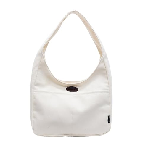 Schlichte Nylon-Handtasche, großes Fassungsvermögen, einfarbig, Unterarmtasche, geräumige Einkaufstasche für Pendler und Freizeit, Reisen, Damenhandtasche, weiß, One Size Schlichte Nylon-Handtasche, großes Fassungsvermögen, einfarbig, Unterarmtasche, geräumige Einkaufstasche für Pendler und Freizeit, Reisen, Damenhandtasche, weiß, One Size von Uqezagpa