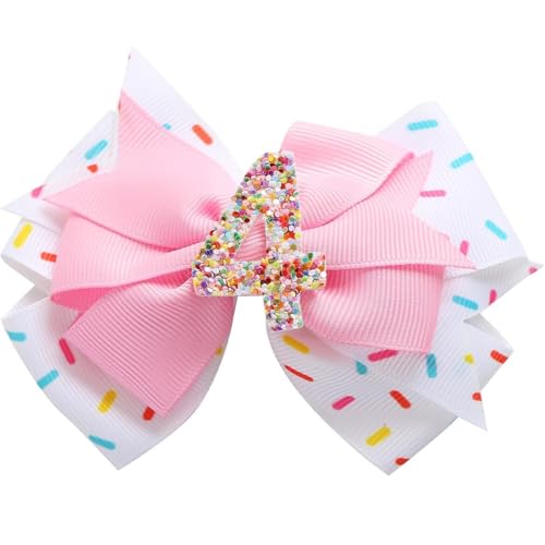 Schönes Schleifen-Stirnband/Haarspange für kleine Mädchen im Alter von 1 Jahr bis 6 Jahren, bequeme Geburtstagsparty-Kopfbedeckung/Haarnadel von Uqezagpa