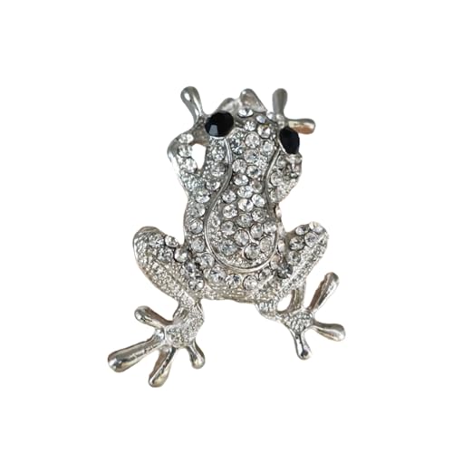 Shimmering Frogs Brosche für Damen, Kleidung, Tierform, Anstecknadel mit Kristall-Strasssteinen, Kleid, Mantel, Schmuck-Accessoire, vielseitig, Kristallfrösche, Einheitsgröße, Wie beschrieben Shimmering Frogs Brosche für Damen, Kleidung, Tierform, Anstecknadel mit Kristall-Strasssteinen, Kleid, Mantel, Schmuck-Accessoire, vielseitig, Kristallfrösche, Einheitsgröße, Wie beschrieben von Uqezagpa