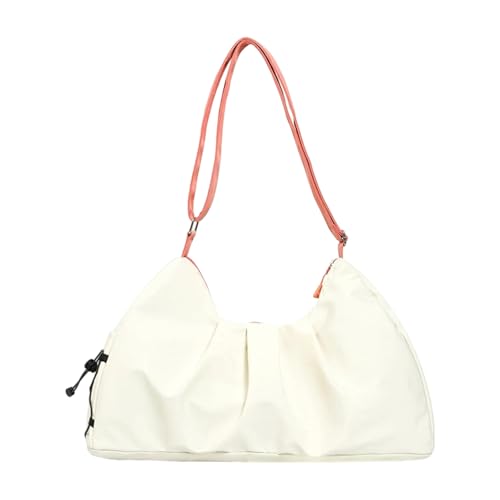 Sporttasche für Damen, mit Schuhfach, Yogatasche, Wochenendtasche mit Gurt, Tragetasche, für Yoga, Crossbody, Yoga-Tasche, Schuhfach und Nassfach, beige, Mass Beauty von Uqezagpa