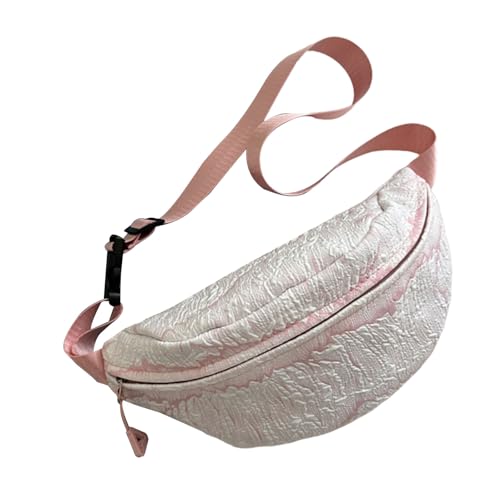 Stilvolle Canvas-Umhängetasche mit verstellbarem Riemen für Damen und Herren, lässige Schultertaschen, Brusttasche, Hüfttasche, wasserabweisend, Hüfttasche, B, Mass Beauty von Uqezagpa