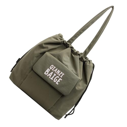 Stilvolle College-inspirierte Unterarmtasche mit geräumigem Platz und Buchstabenmuster, Schultertasche für trendige Damen und Mädchen, ästhetische Handtasche, armee-grün, One Size Stilvolle College-inspirierte Unterarmtasche mit geräumigem Platz und Buchstabenmuster, Schultertasche für trendige Damen und Mädchen, ästhetische Handtasche, armee-grün, One Size von Uqezagpa