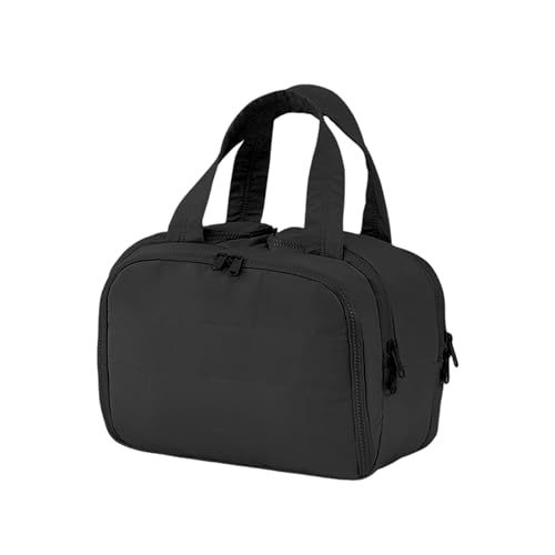 Stilvolle Kosmetik-Aufbewahrungstaschen, wasserabweisender Stoff, großes Fassungsvermögen, Make-up-Organizer für Kosmetik-Werkzeug und Hautpflege, Make-up-Tasche für Reisen, Schwarz , Mass Beauty von Uqezagpa