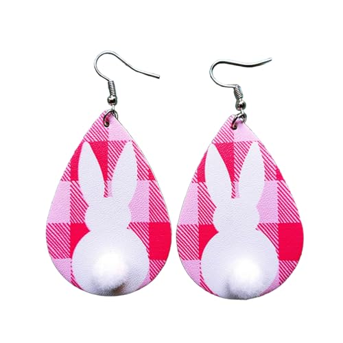 Stilvolle Leder-Ohrringe mit Oster-Muster, einzigartige baumelnde Ohrringe, modisches Ohr-Accessoire für den täglichen Gebrauch, Leder-Accessoires, Einheitsgröße, Wie beschrieben, Wie beschrieben von Uqezagpa