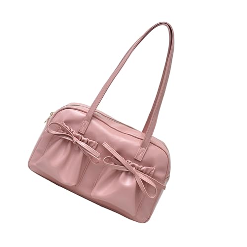 Stilvolle Schultertasche mit Schleifendetails, Pendlerfreundliches Design, geräumige Innenseite, Unterarm-Geldbörse, PU-Handtasche für Damen und Mädchen, einzigartiges Design, a, One Size Stilvolle Schultertasche mit Schleifendetails, Pendlerfreundliches Design, geräumige Innenseite, Unterarm-Geldbörse, PU-Handtasche für Damen und Mädchen, einzigartiges Design, a, One Size von Uqezagpa