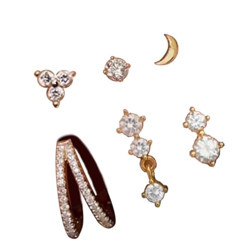 Stilvolle goldene kleine Ohrcremen, Schmuck, zierliche Goldohrringe für Damen, elegante Ohrringe, Schmuck-Clip-Dekoration, stapelbare Ohrringe, Einheitsgröße, Wie beschrieben, Wie beschrieben von Uqezagpa