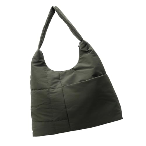 Stilvolle und elegante Nylon-Unterarmtasche, lässige Handtasche, Schultertasche, für Pendler, Einkaufen oder Reisen, Unterarmtasche, grün, One Size Stilvolle und elegante Nylon-Unterarmtasche, lässige Handtasche, Schultertasche, für Pendler, Einkaufen oder Reisen, Unterarmtasche, grün, One Size von Uqezagpa