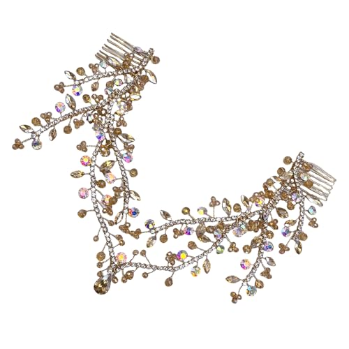 Strass Kristall Haarkamm Schmuck Braut Modern Kopfschmuck Blingbling Stirn Schmuck Braut Hochzeit Party von Uqezagpa