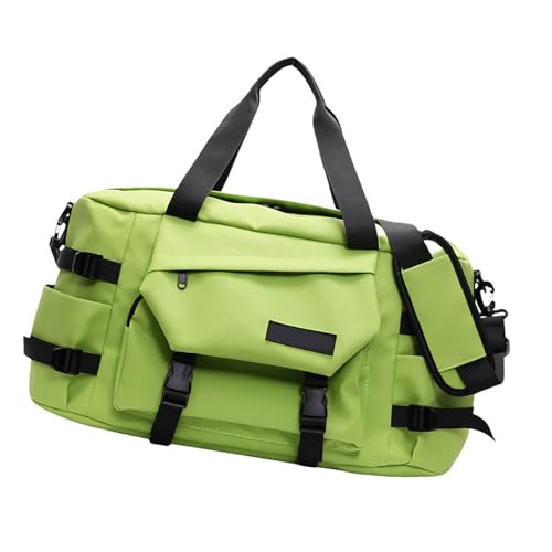 Stylische, übergroße Fitness-Tasche für Workout, Reisen, praktische Nass- und Trockentrennung, Schultertasche mit dicken Griffen, Unisex, Reisetasche, grün, Mass Beauty von Uqezagpa