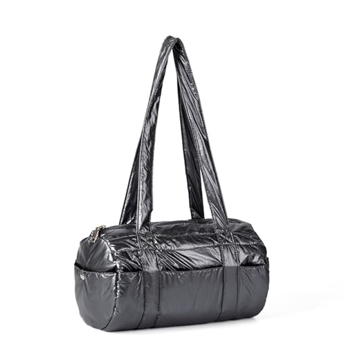 Trendige Umhängetasche für stilvolle Frauen, geräumige Handtasche, großes Fassungsvermögen, Unterarmtasche für Shopping und Reisen, Abenteuer, Schulter, dunkelgrau, One Size von Uqezagpa