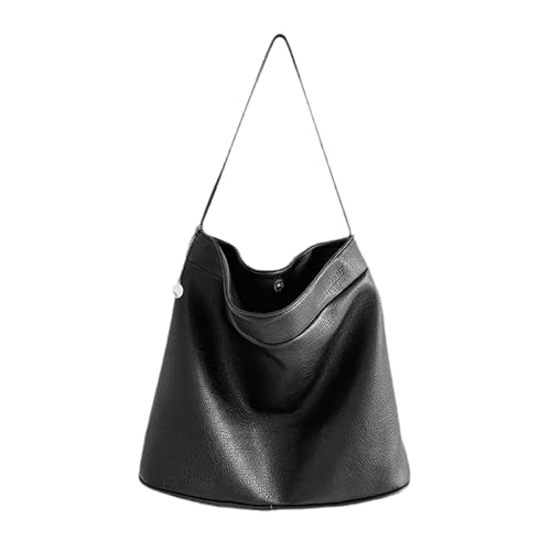 Trendige koreanische Slouchy-Tasche, modisch, PU-Leder, für Damen, für den täglichen Gebrauch, Umhängetasche, lässig, Unterarm-Geldbörse, lässig, braune Handtasche, Schwarz , One Size Trendige koreanische Slouchy-Tasche, modisch, PU-Leder, für Damen, für den täglichen Gebrauch, Umhängetasche, lässig, Unterarm-Geldbörse, lässig, braune Handtasche, Schwarz , One Size von Uqezagpa